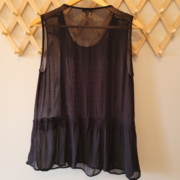 LIFE & STYLE (s12) Boho Black Top - Picture 6 of 7
